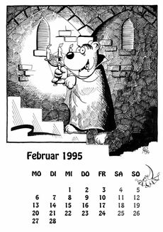 Kalenderblatt Februar