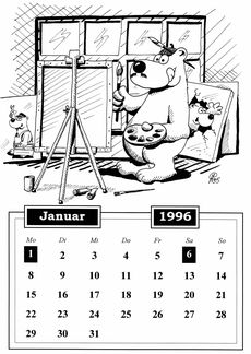 Kalenderblatt Januar